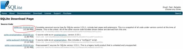下载 Sqlite3 源码