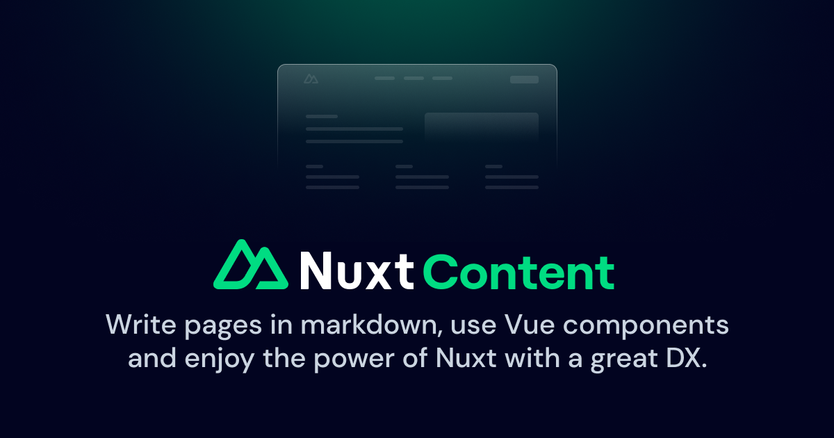 用 Nuxt Content 重构 hexo 个人博客